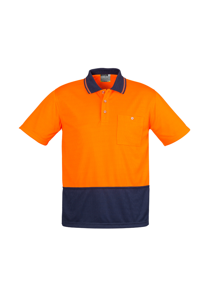 BASIC SPLICED HI-VIS POLO SHIRT