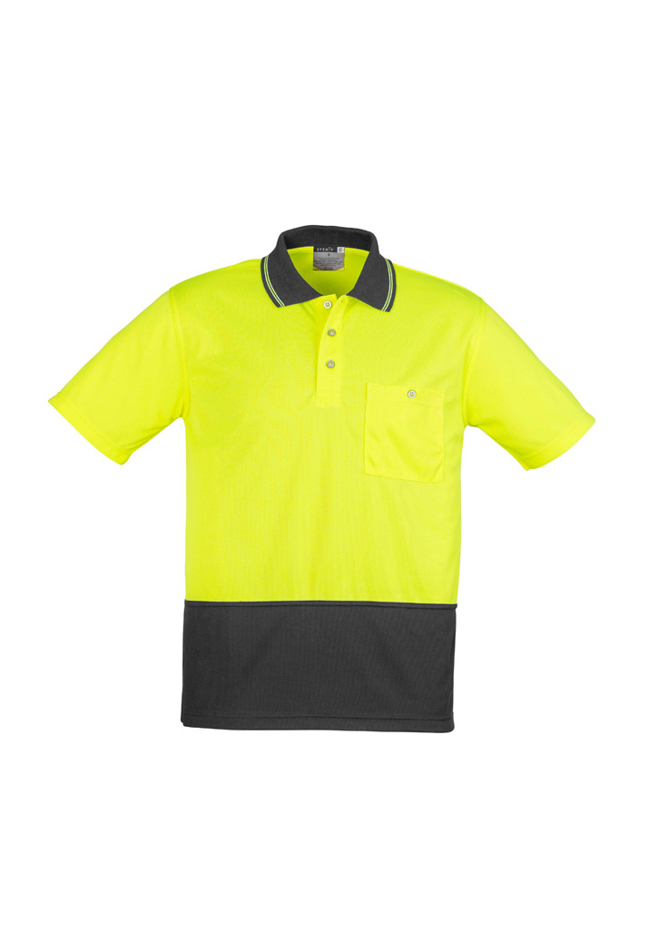 BASIC SPLICED HI-VIS POLO SHIRT