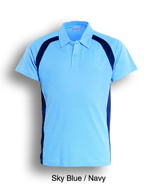 Team Essentials Contrast Panel Polo Mens