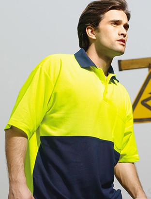 Adults Hi-Vis Poly/Cotton Polo S/S