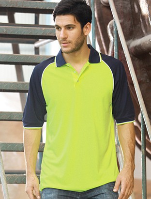 Adults Hi-Vis Raglan Sleeve Polo Shirt