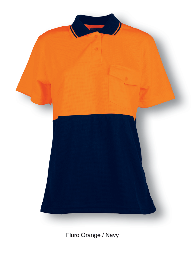 Adults Ladies Hi-Vis S/S Safety Polo