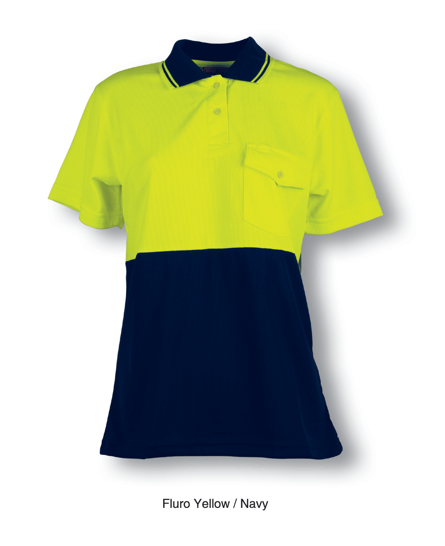 Adults Ladies Hi-Vis S/S Safety Polo