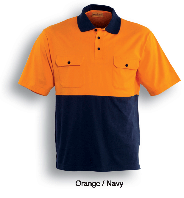 Adults Hi-Vis Cotton Jersey Polo S/S