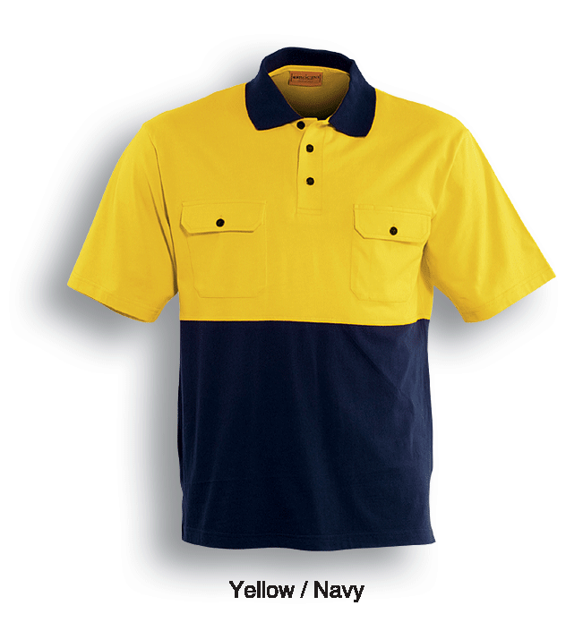 Adults Hi-Vis Cotton Jersey Polo S/S