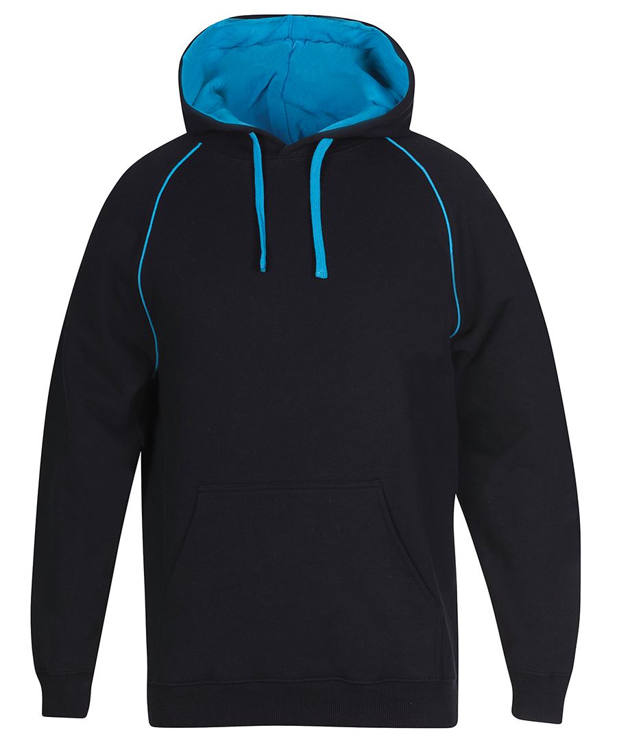 CONTRAST FLEECY HOODIE