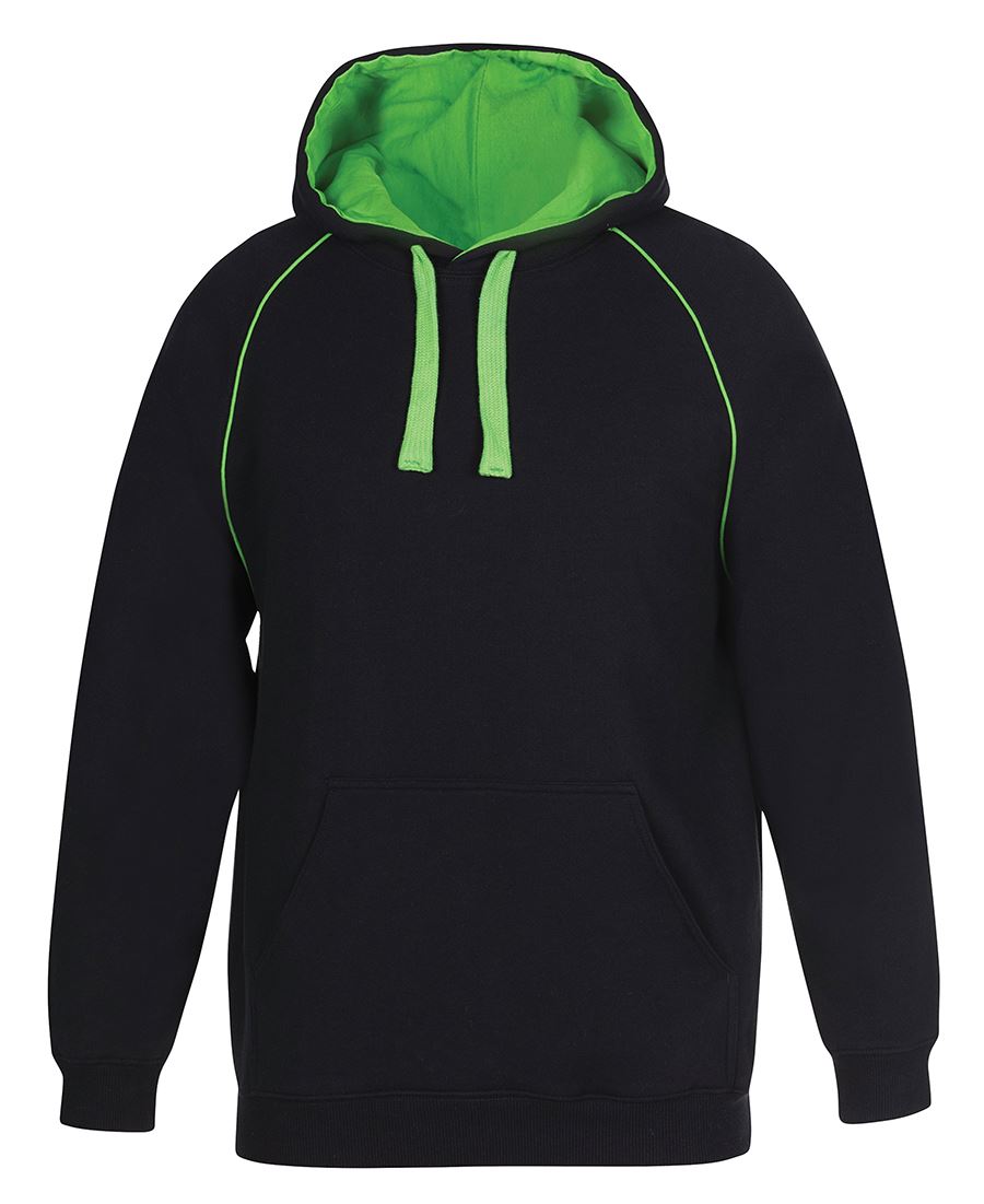 CONTRAST FLEECY HOODIE