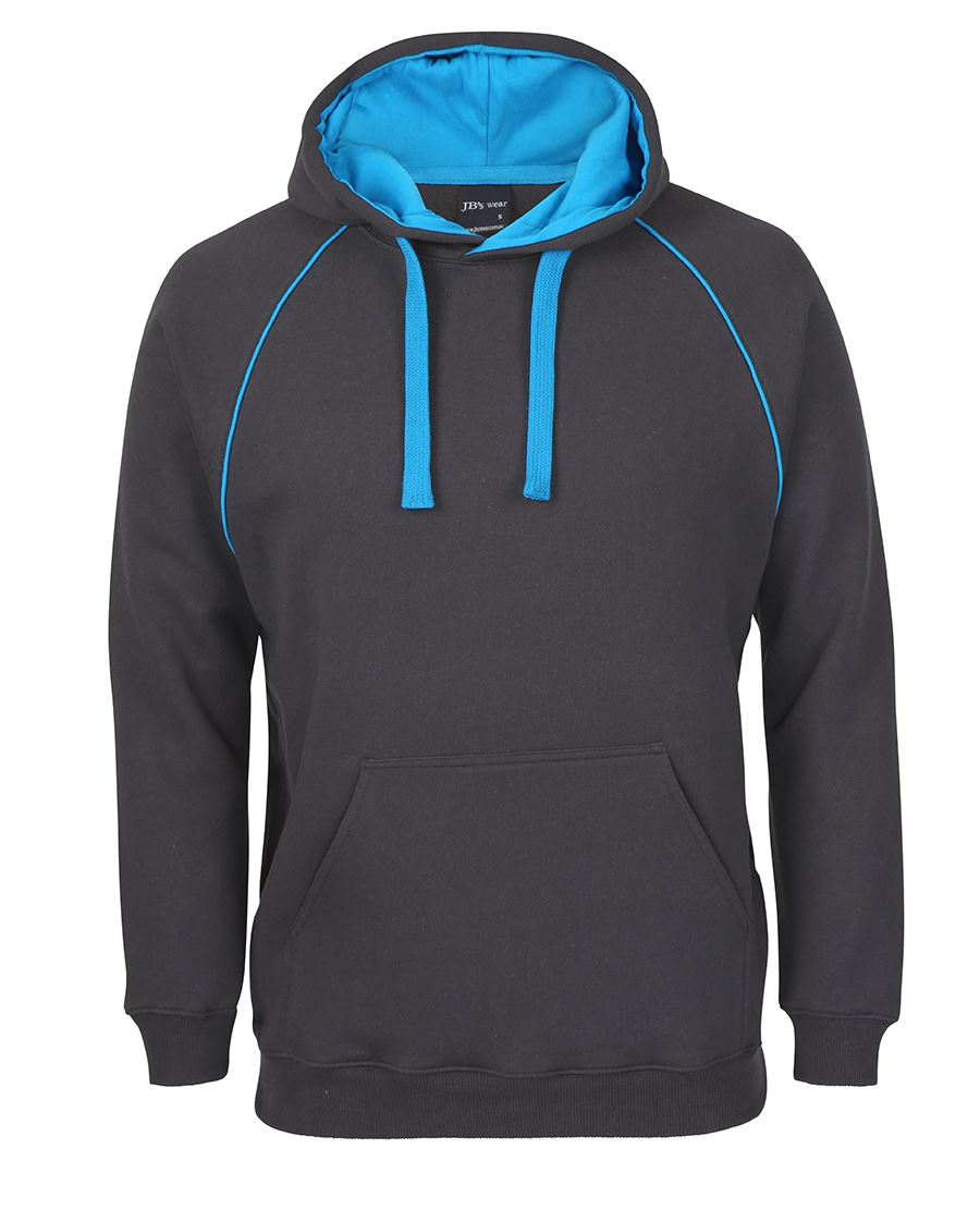 CONTRAST FLEECY HOODIE