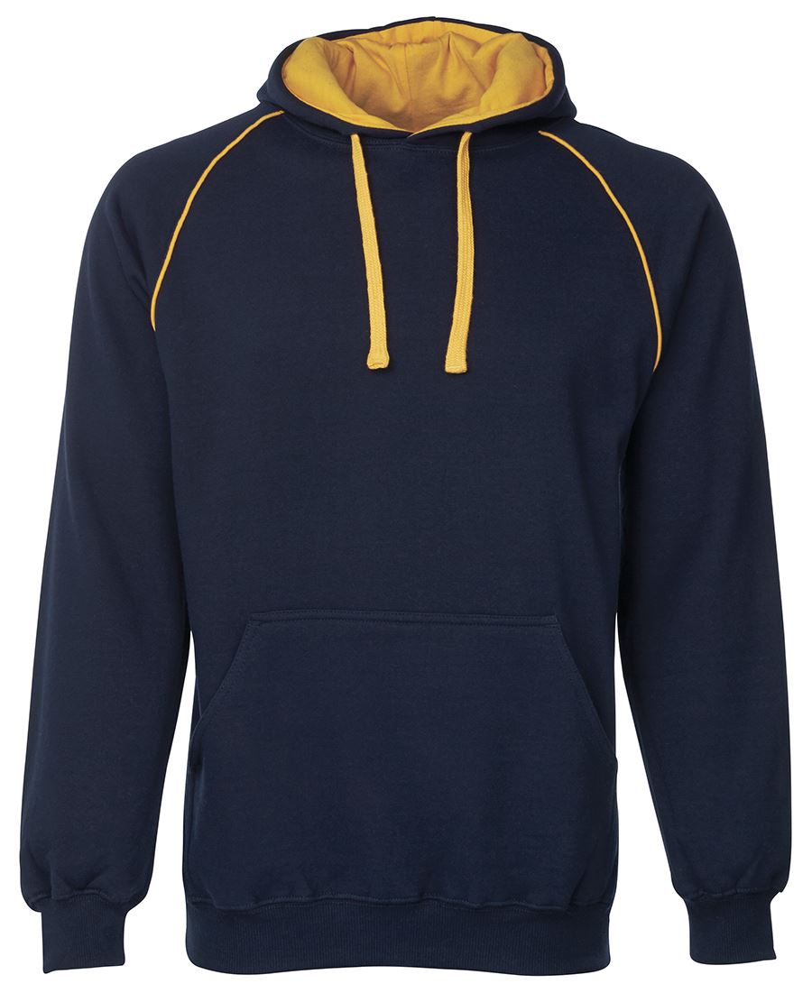 CONTRAST FLEECY HOODIE