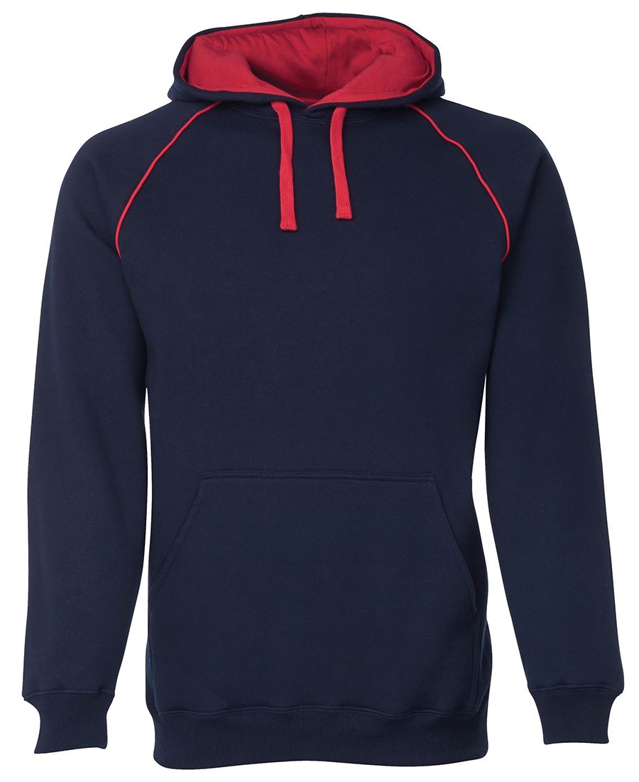 CONTRAST FLEECY HOODIE