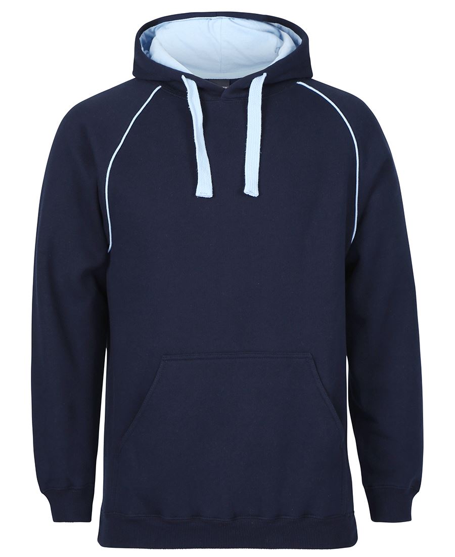 CONTRAST FLEECY HOODIE