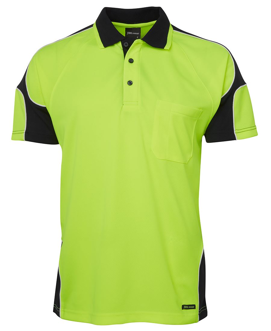 HI VIS SHORT SLEEVE ARM PANEL POLO