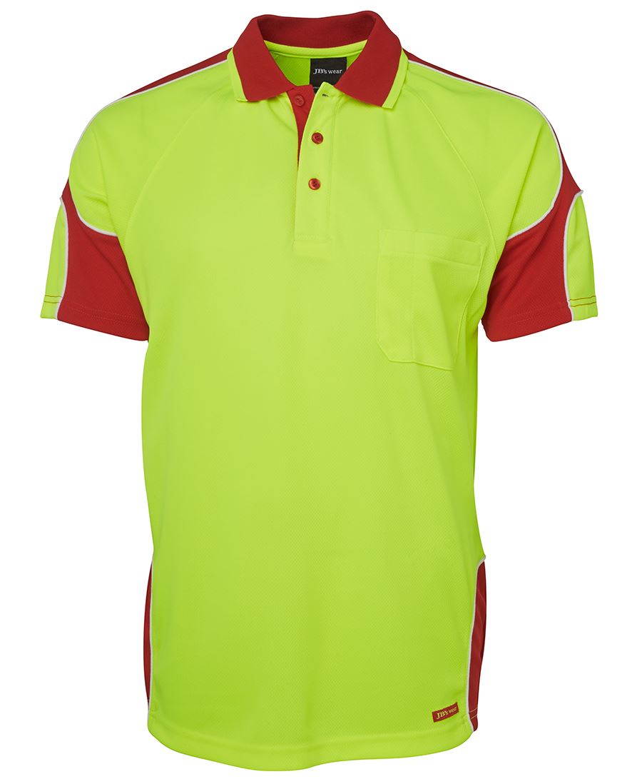 HI VIS SHORT SLEEVE ARM PANEL POLO