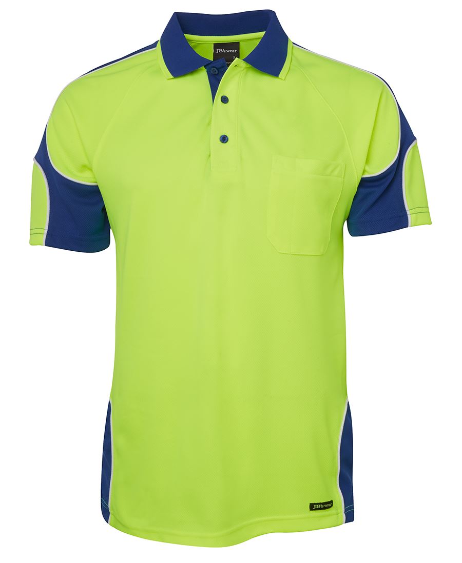 HI VIS SHORT SLEEVE ARM PANEL POLO