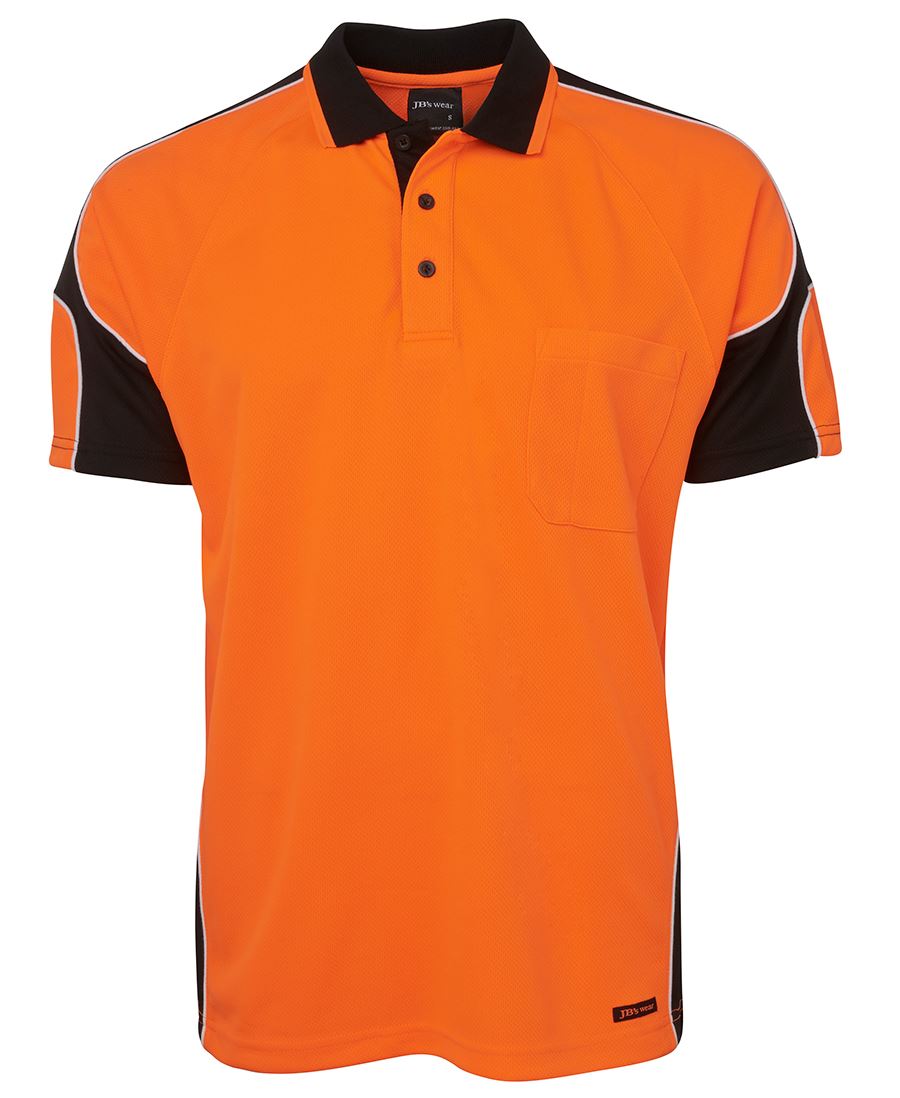 HI VIS SHORT SLEEVE ARM PANEL POLO