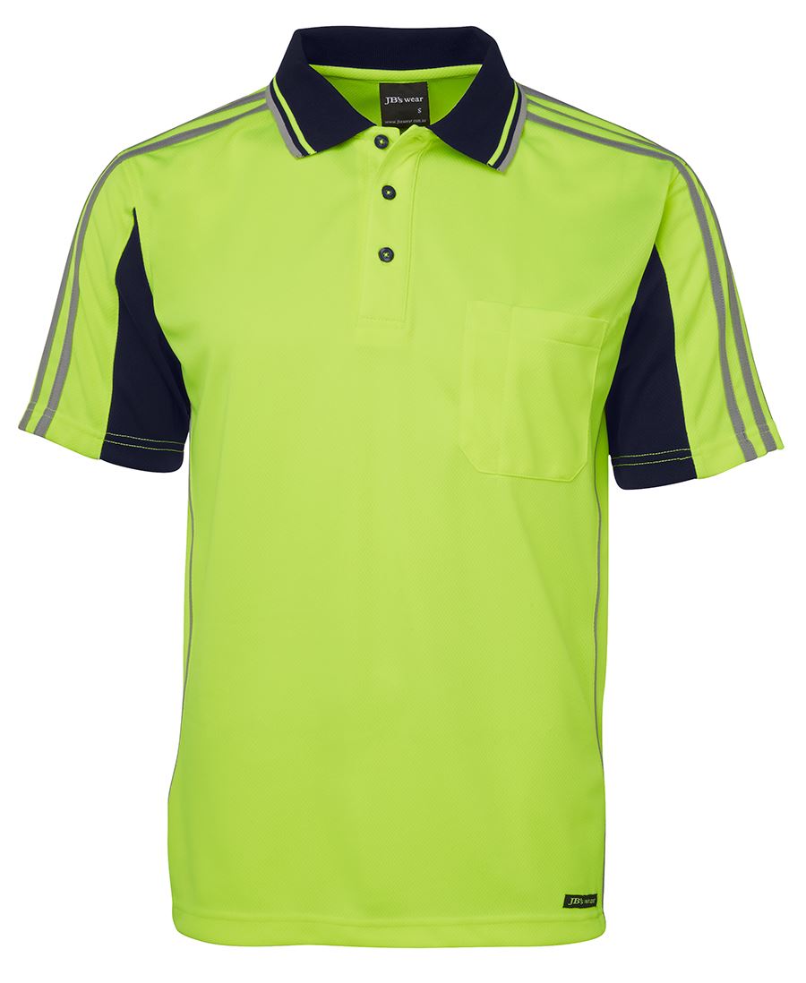 HI VIS SHORT SLEEVE ARM TAPE POLO