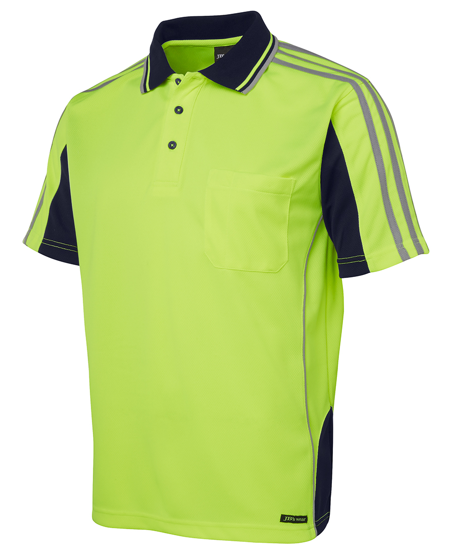 HI VIS SHORT SLEEVE ARM TAPE POLO