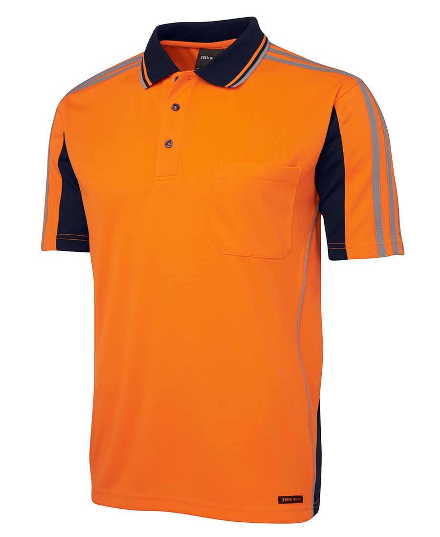 HI VIS SHORT SLEEVE ARM TAPE POLO