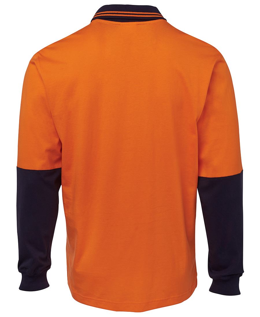 HI VIS LONGSLEEVE COTTON POLO SHIRT