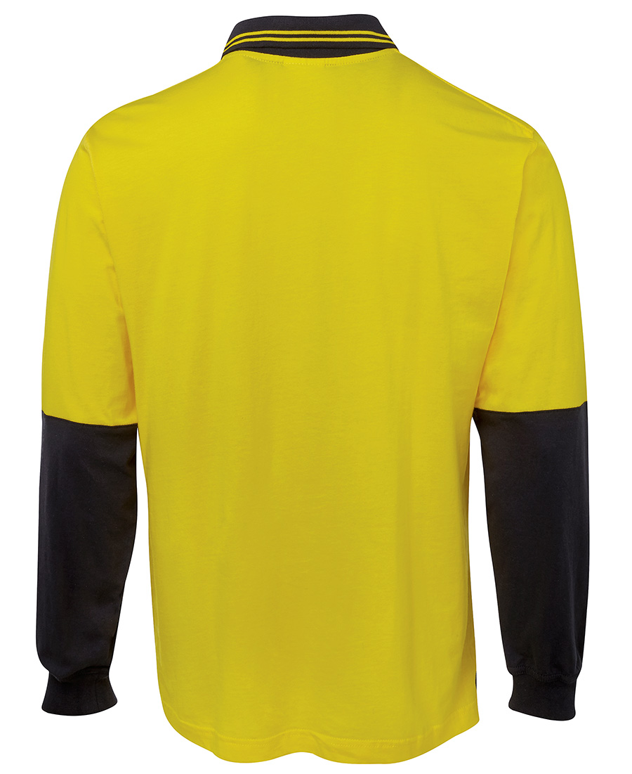 HI VIS LONGSLEEVE COTTON POLO SHIRT