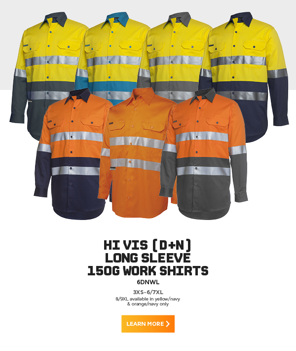 HI VIS L/S (D+N) 150G WORK SHIRT