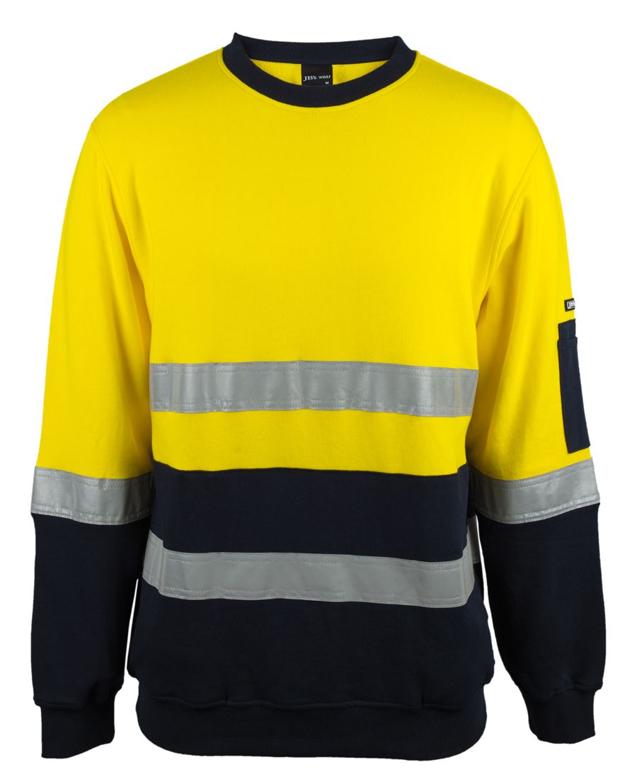 HI-VIS (D+N) 310 COTTON CREW NECK SWEATER