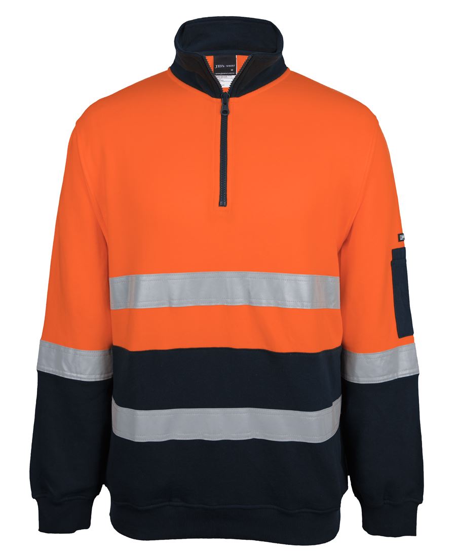 HI-VIS (D+N) 310 COTTON 1/2 ZIP FLEECE