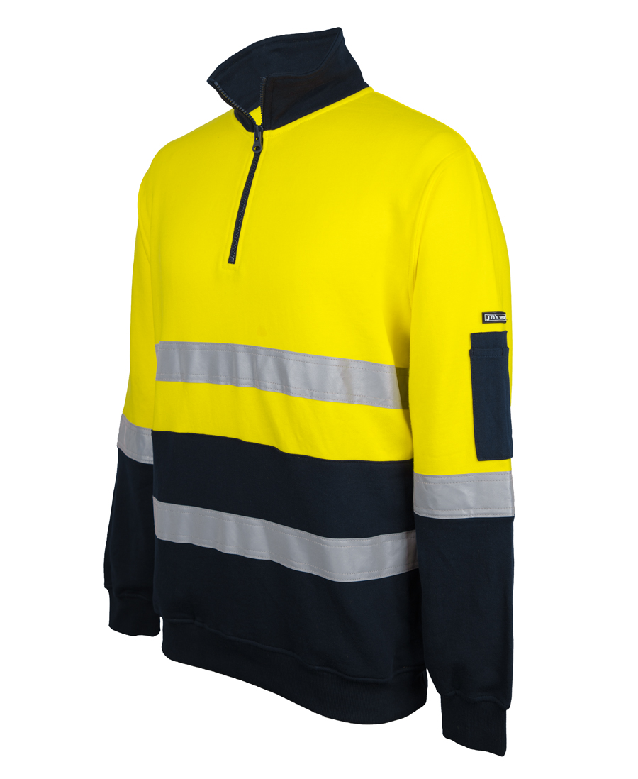 HI-VIS (D+N) 310 COTTON 1/2 ZIP FLEECE