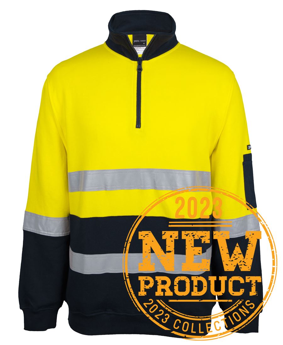 HI-VIS (D+N) 310 COTTON 1/2 ZIP FLEECE