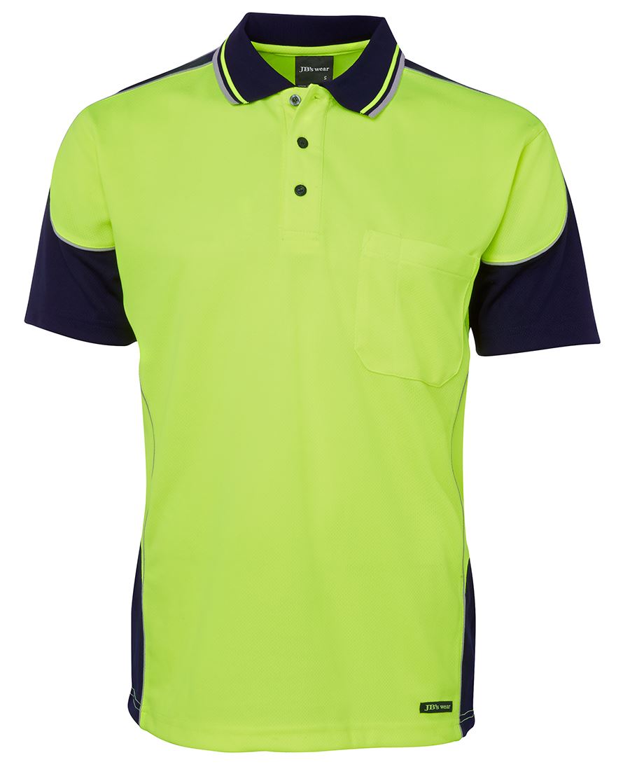 HI VIS CONTRAST PIPING POLO SHIRT