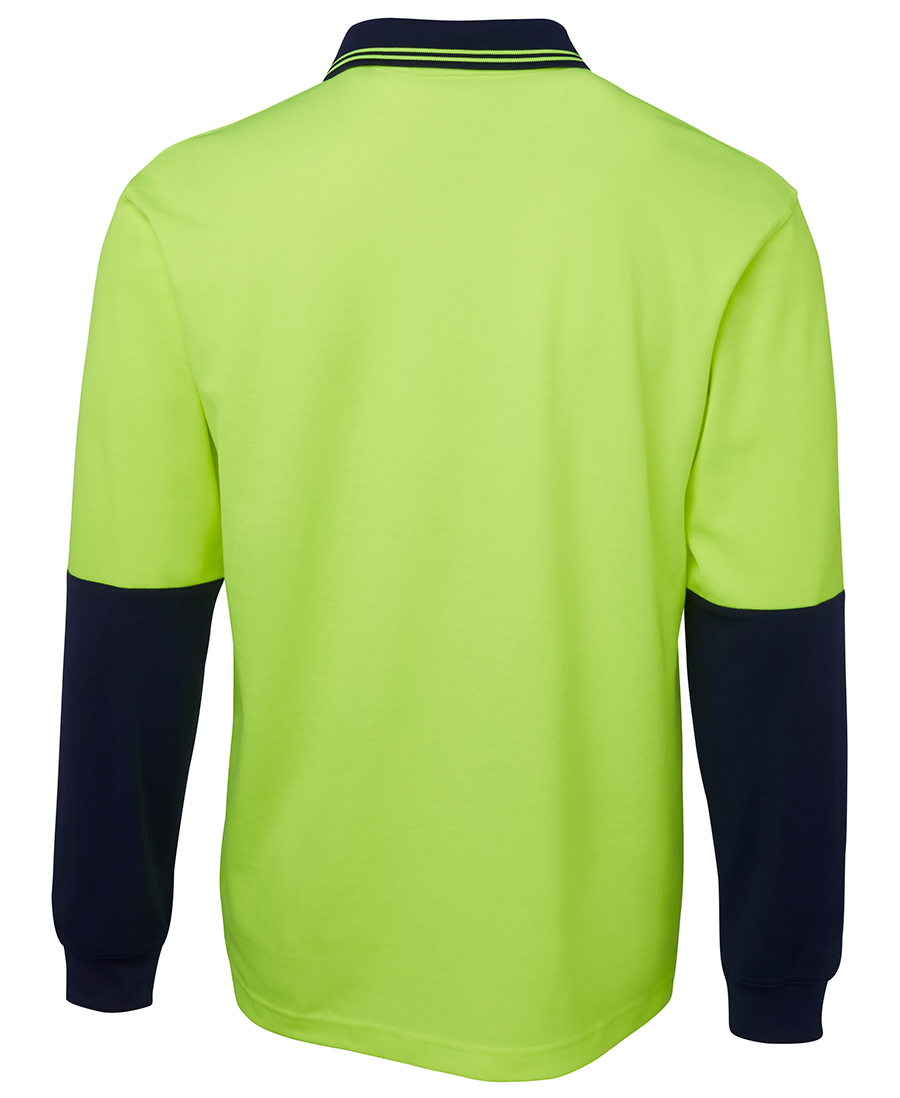 HI VIS LONGSLEEVE COTTON BACK POLO