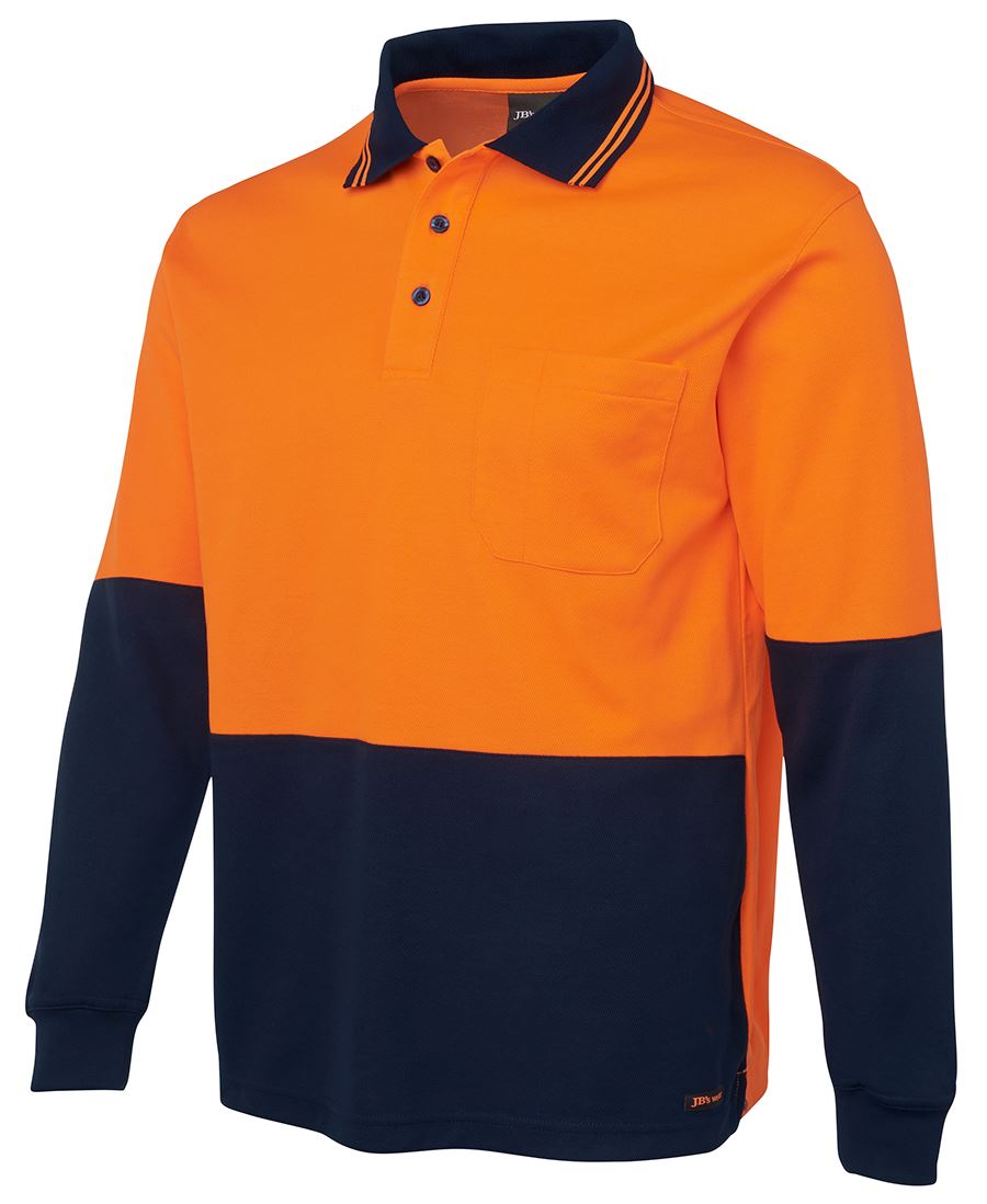 HI VIS LONGSLEEVE COTTON BACK POLO