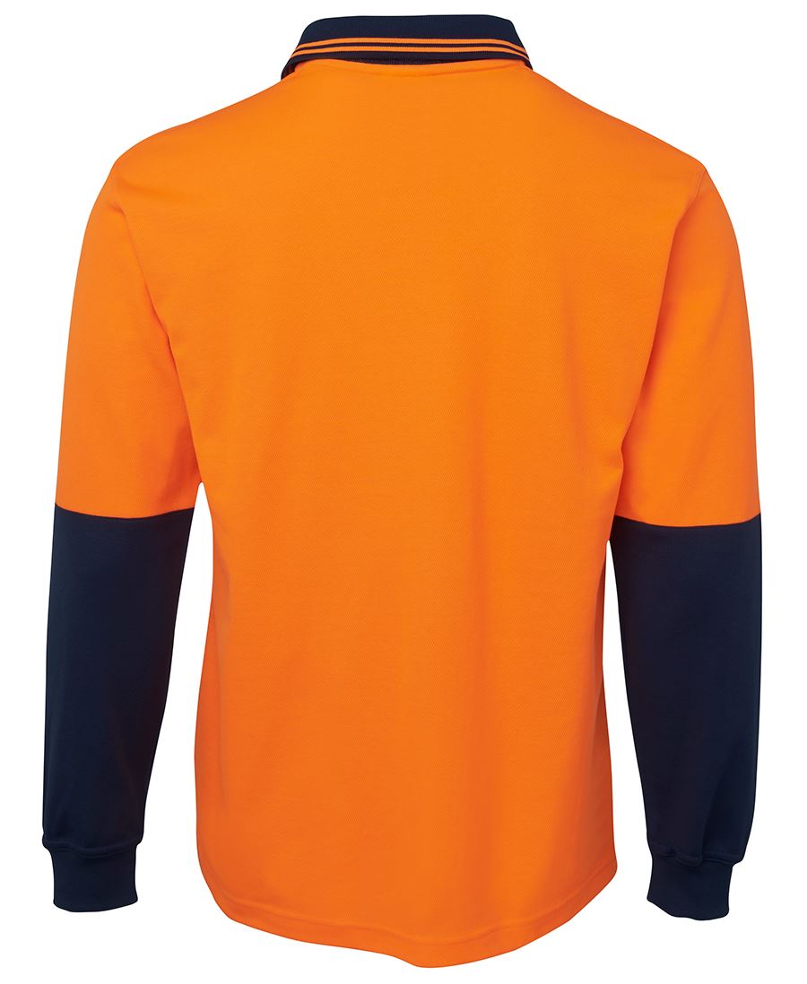 HI VIS LONGSLEEVE COTTON BACK POLO