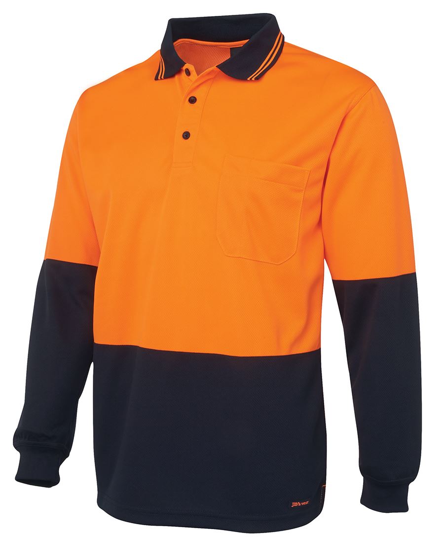 HI VIS L/S TRAD POLO