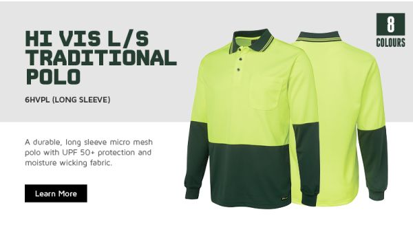 HI VIS L/S TRAD POLO