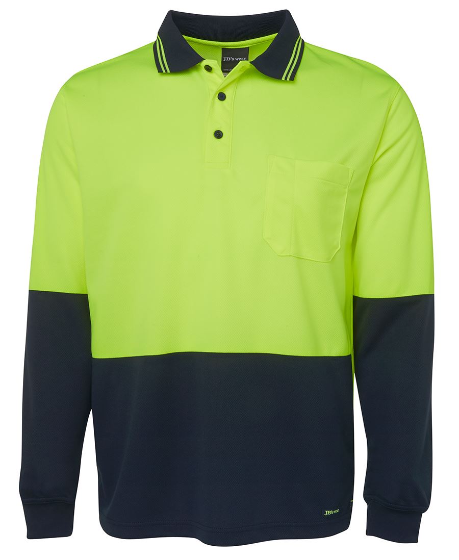 HI VIS L/S TRAD POLO