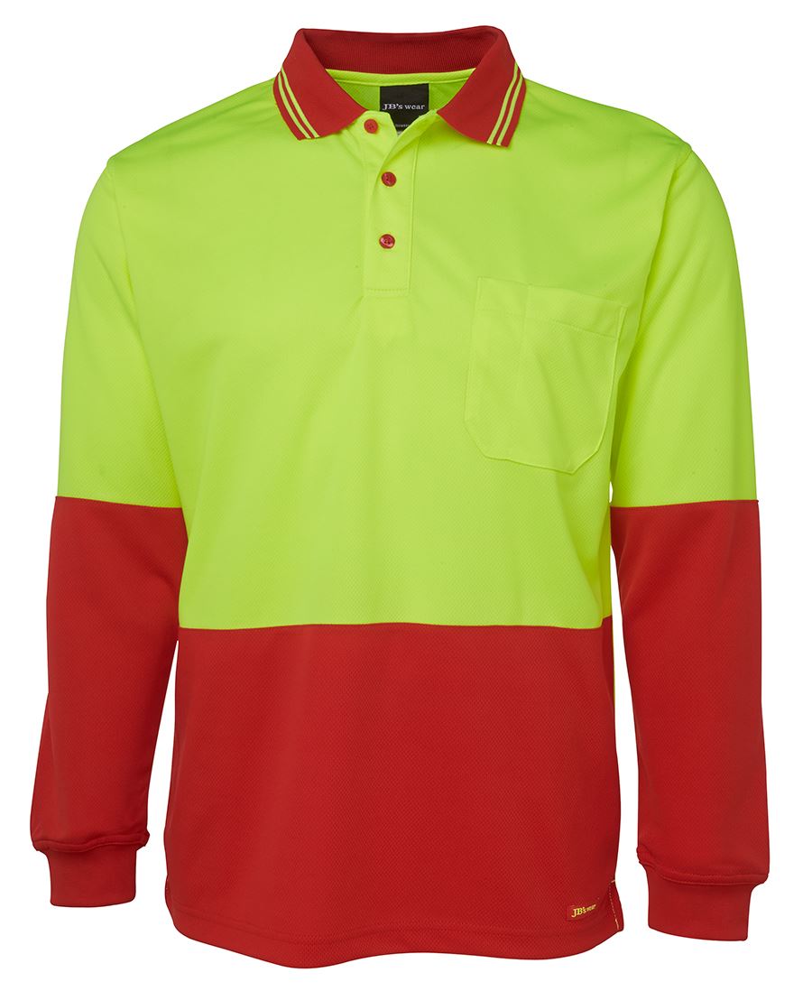 HI VIS L/S TRAD POLO