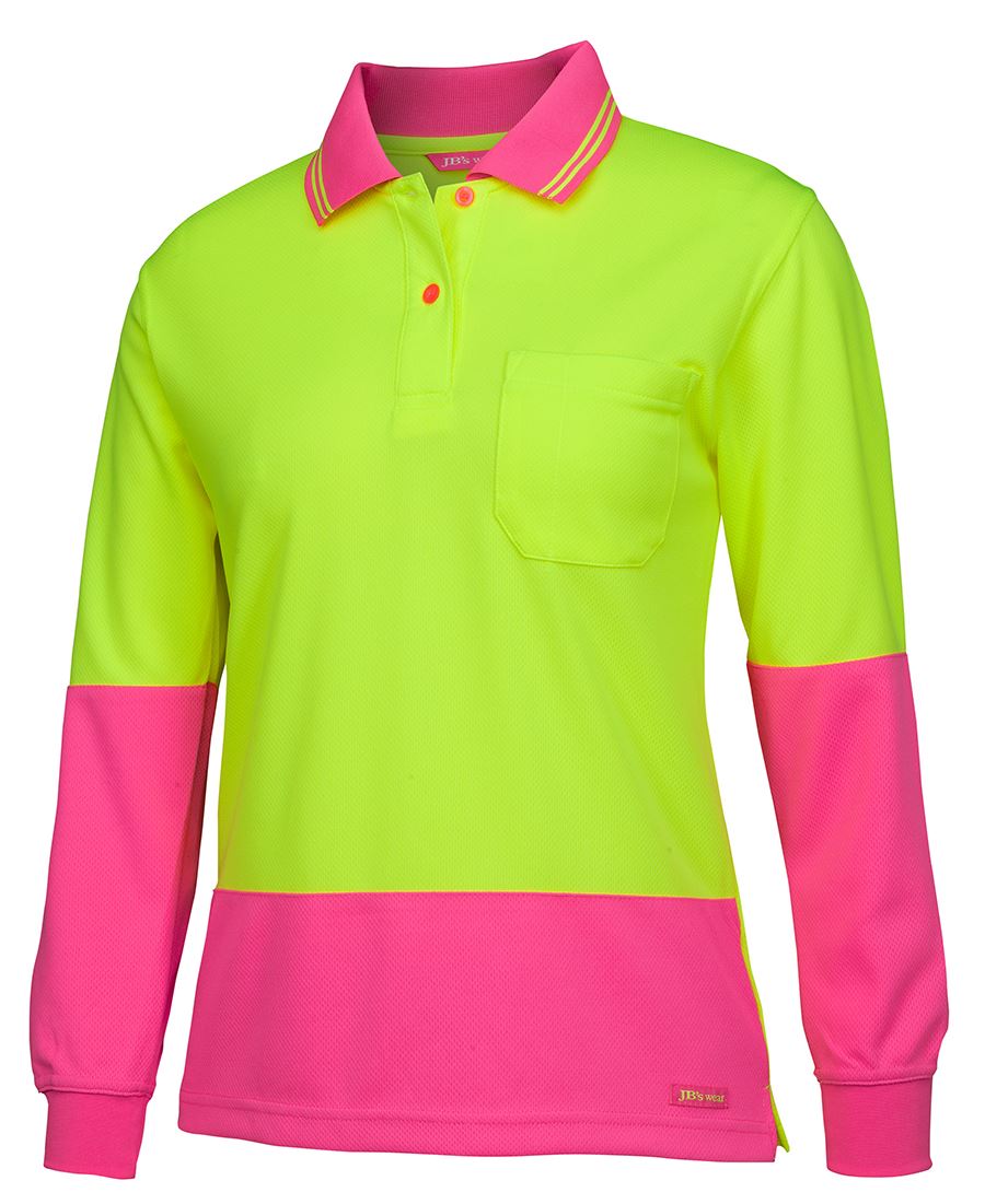 HI VIS LADIES LONGSLEEVE COMFORT POLO