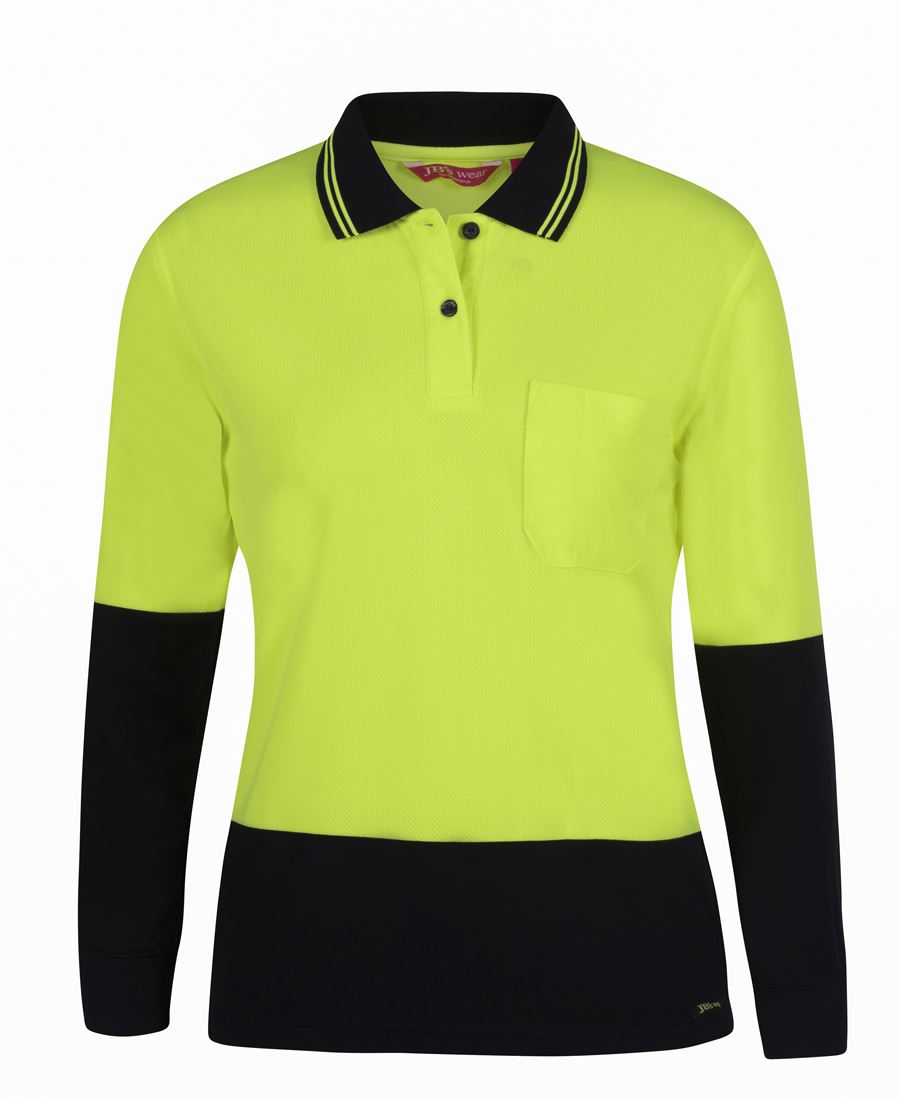 HI VIS LADIES LONGSLEEVE COMFORT POLO