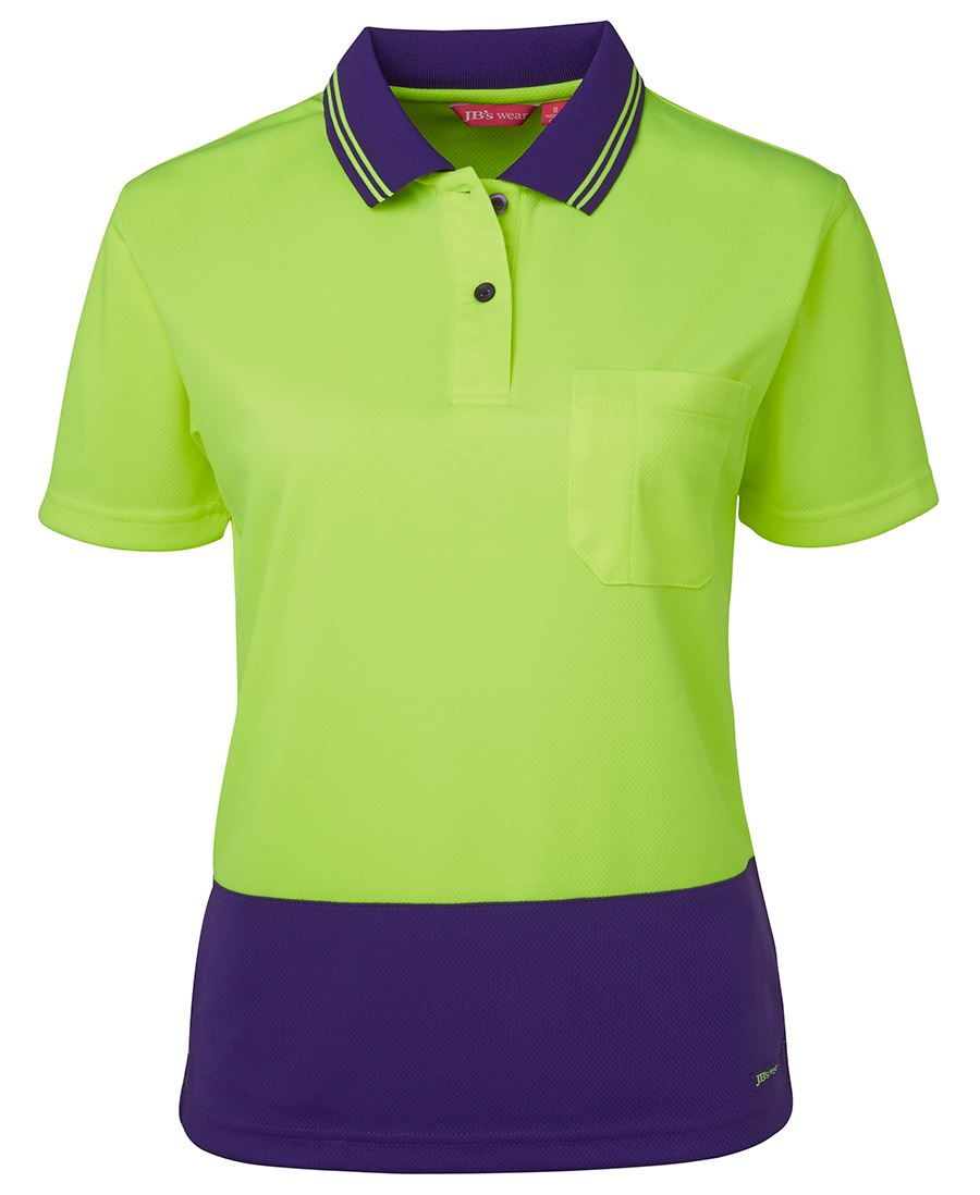 LADIES HI VIS S/S COMFORT POLO