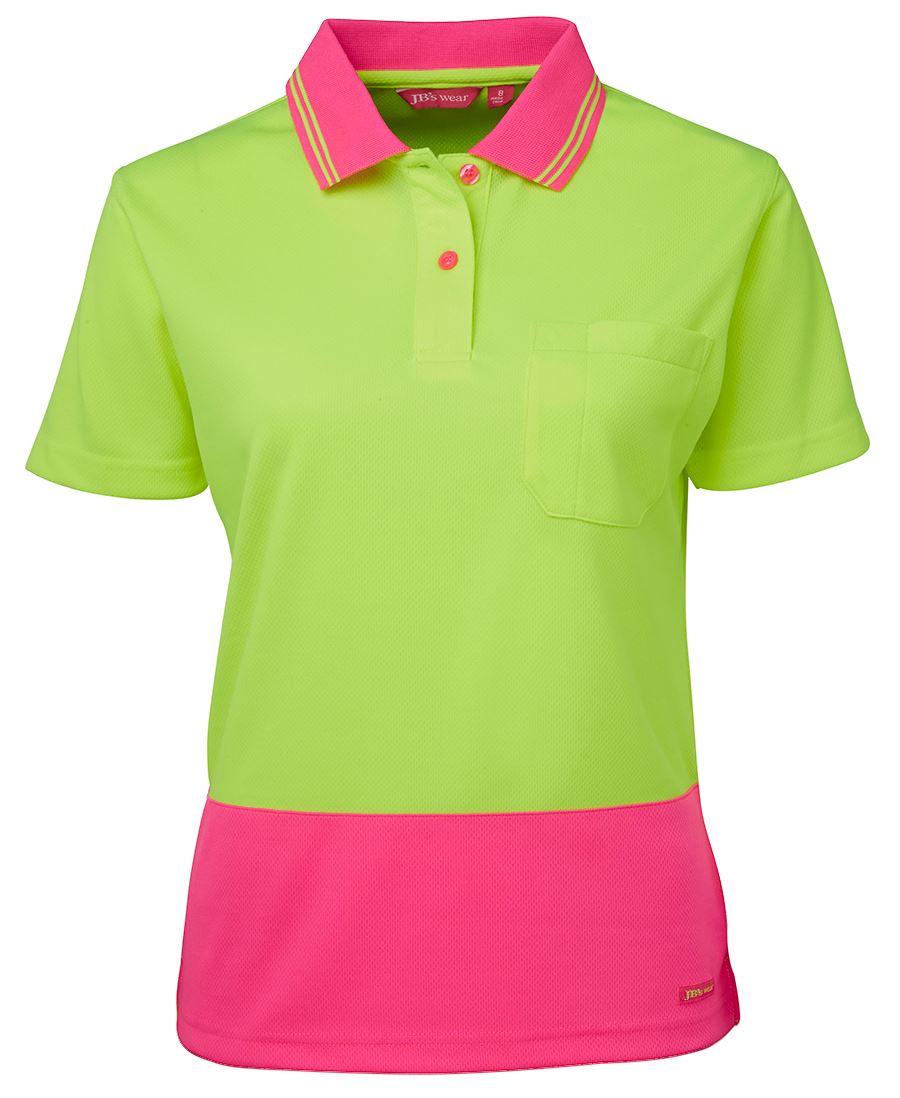 LADIES HI VIS S/S COMFORT POLO