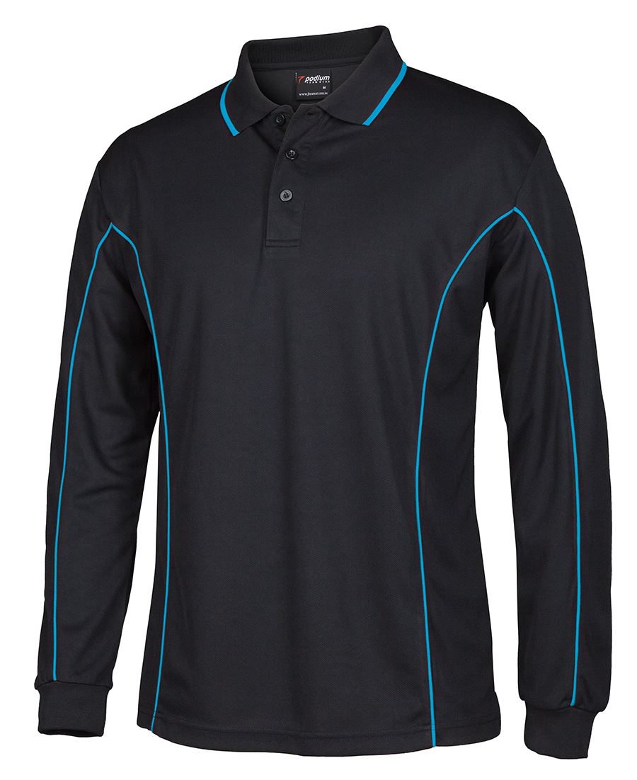 LONG-SLEEVE PIPING POLO SHIRT