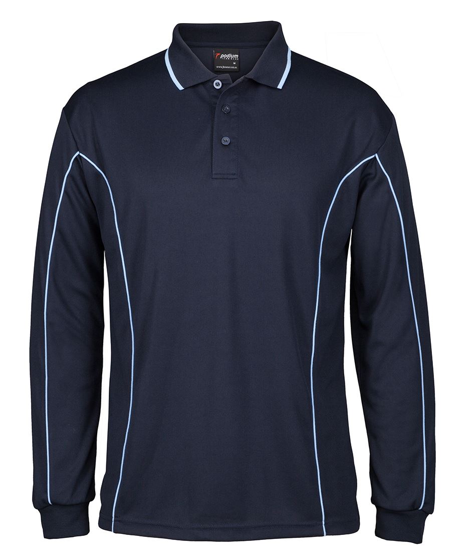 LONG-SLEEVE PIPING POLO SHIRT JBs Wear Polo shirts [7PIPL] - $27.10 ...