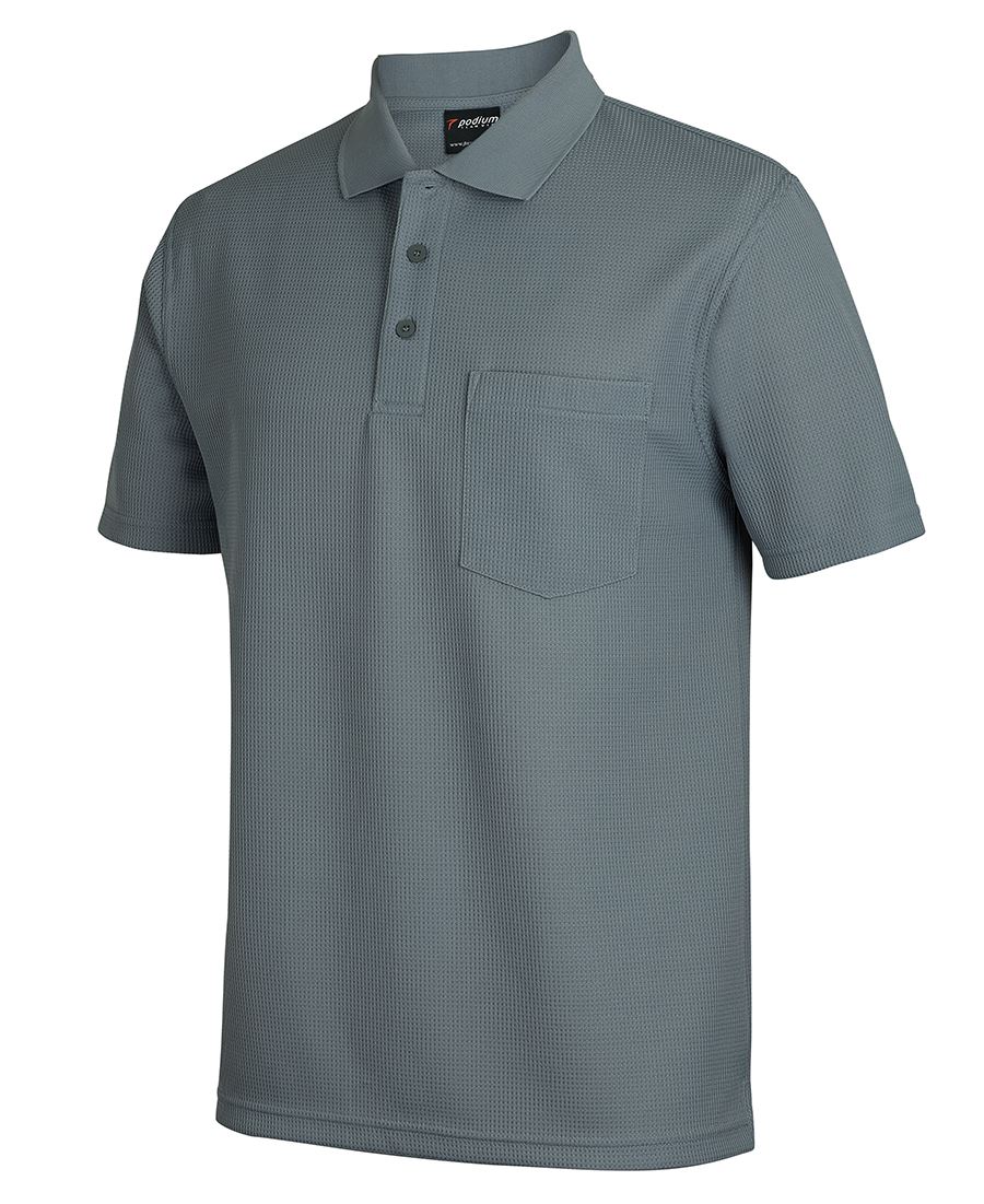 PODIUM WAFFLE POCKET POLO