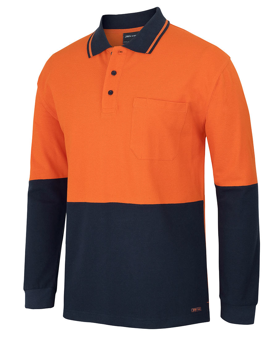 HI VIS L/S COTTON PIQUE TRADE POLO